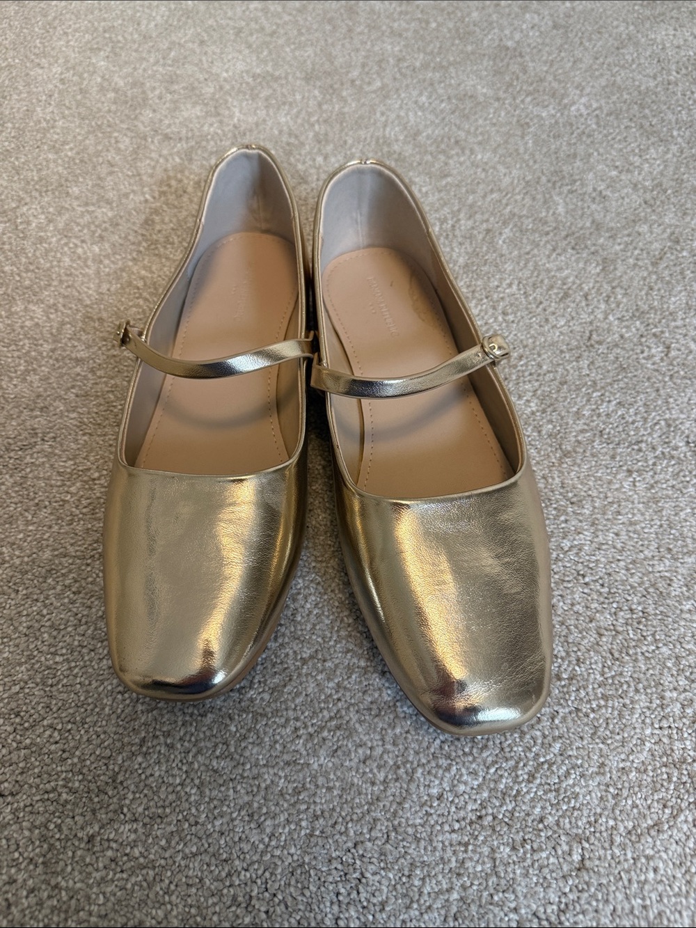 Banana Republic Metallic Gold Mary Jane Flats